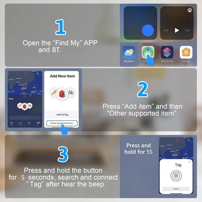 Rechargeable LED Airtag Pet Dog Tracker Collar, Led Safety Light, Smart Mini Tracker for Apple Find My Ios, USB PD Charging, Qr Code Dog Tag Holder