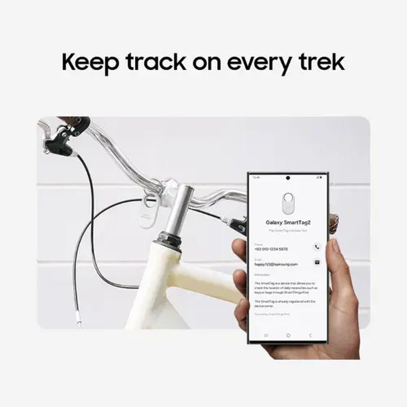 Samsung Galaxy Smarttag2 Bluetooth Tracker 2023 4 Pack (2 Black, 2 White) - Durable GPS Android Bluetooth Device