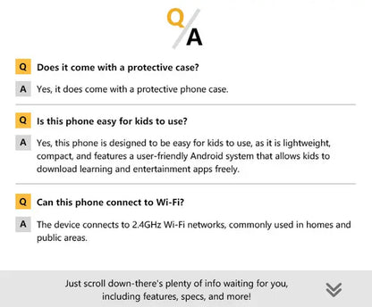 BLKE Mini Phone 3.0 Inch HD Touchscreen Kids' Toy Cellphone GPS Portable Lightweight Android Android System 3MP+5MP Dual Camera Setup Perfect Gift for Kids Learning Notes to Use 5V/1A Adapters Only 2.4Ghz Wifi Supported, No SIM Support Tiktokshopspringglo