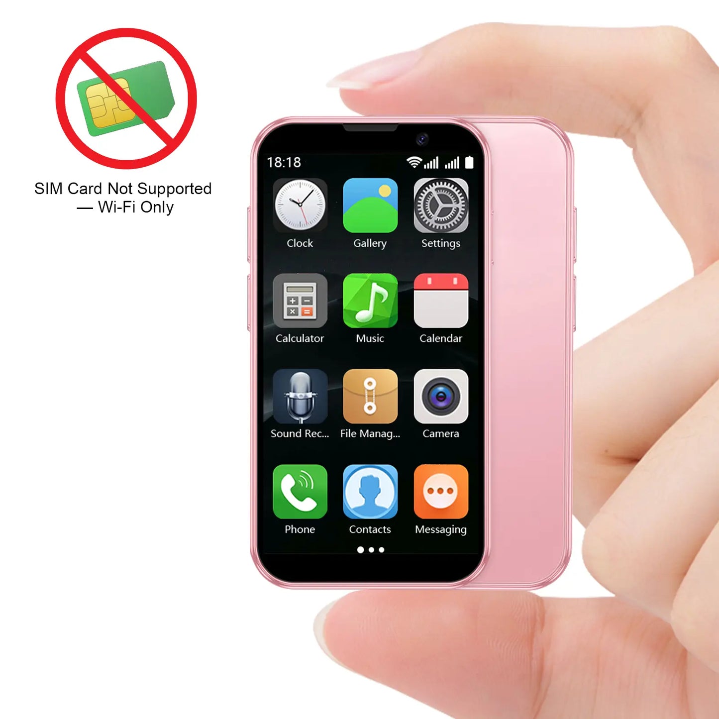 BLKE Mini Phone 3.0 Inch HD Touchscreen Kids' Toy Cellphone GPS Portable Lightweight Android Android System 3MP+5MP Dual Camera Setup Perfect Gift for Kids Learning Notes to Use 5V/1A Adapters Only 2.4Ghz Wifi Supported, No SIM Support Tiktokshopspringglo