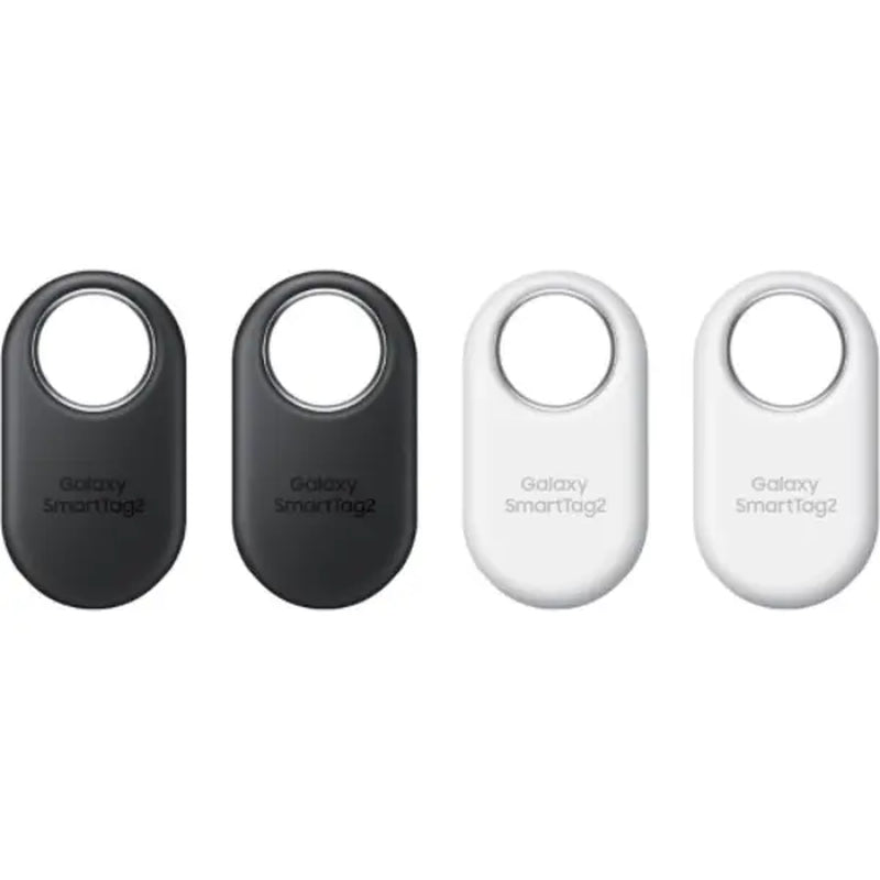 Samsung Galaxy Smarttag2 Bluetooth Tracker 2023 4 Pack (2 Black, 2 White) - Durable GPS Android Bluetooth Device
